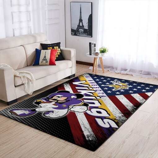 Minnesota Vikings Living Room Area Rug