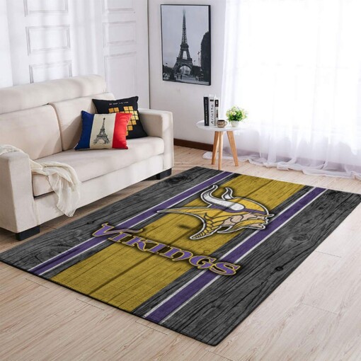 Minnesota Vikings Living Room Area Rug