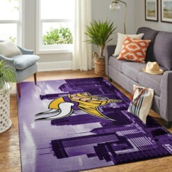 Minnesota Vikings Living Room Area Rug