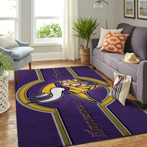 Minnesota Vikings Living Room Area Rug