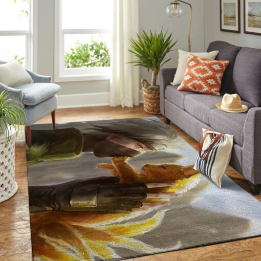 Naruto Themed Living Room Area Rug