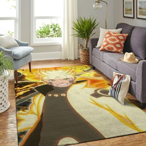 Naruto Themed Living Room Area Rug