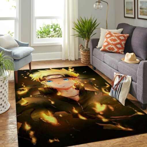 Naruto Themed Living Room Area Rug