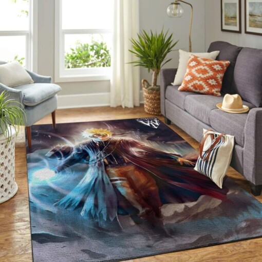 Naruto Themed Living Room Area Rug