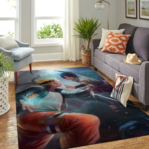 Naruto Themed Living Room Area Rug