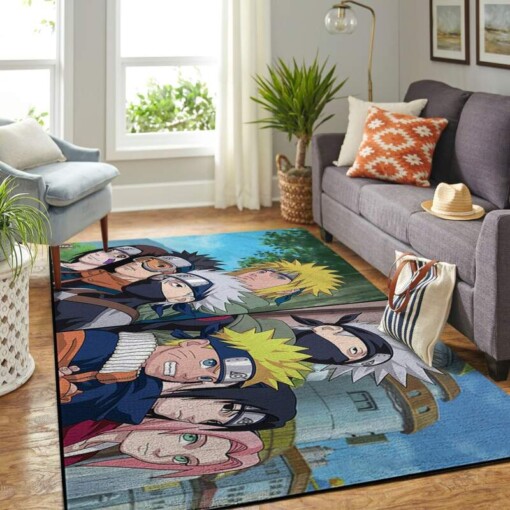 Naruto Themed Living Room Area Rug