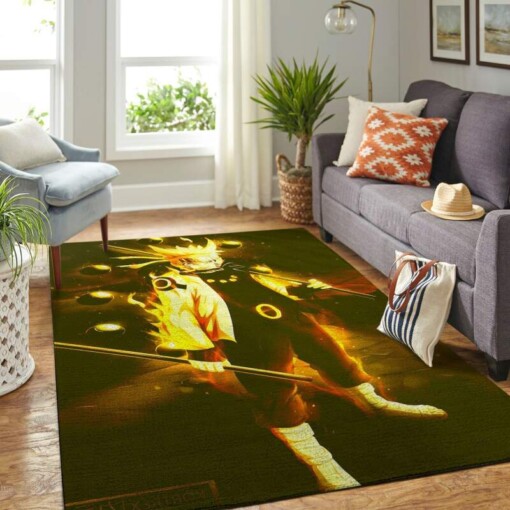 Naruto Themed Living Room Area Rug