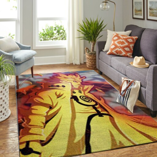 Naruto Themed Living Room Area Rug