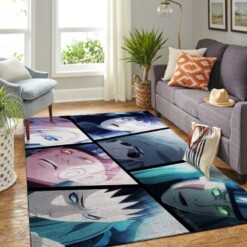 Naruto Themed Living Room Area Rug