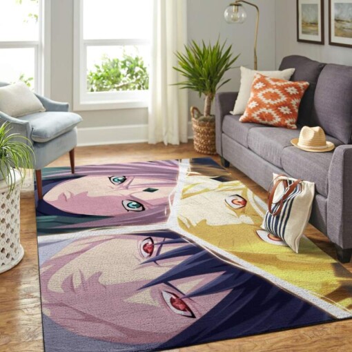 Naruto Themed Living Room Area Rug