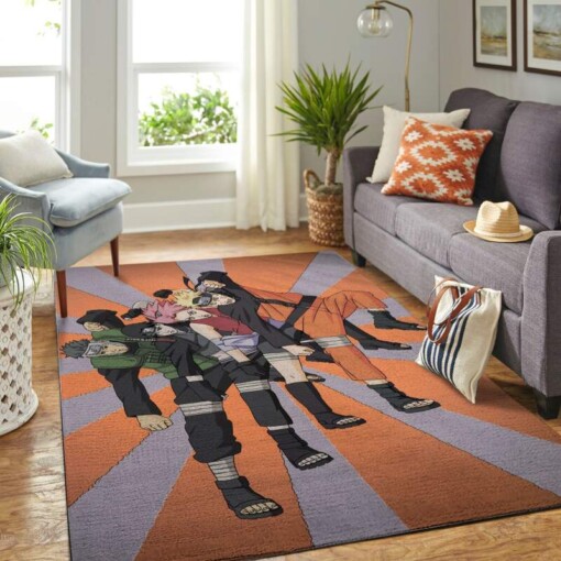 Naruto Themed Living Room Area Rug