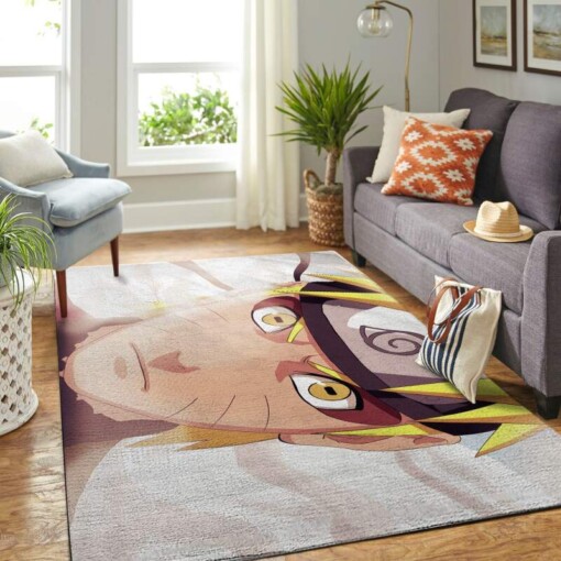 Naruto Themed Living Room Area Rug