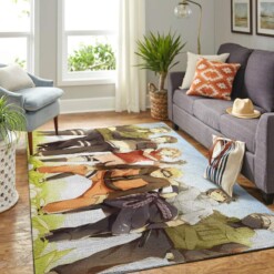 Naruto Themed Living Room Area Rug