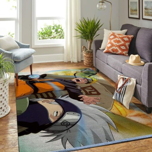 Naruto Themed Living Room Area Rug