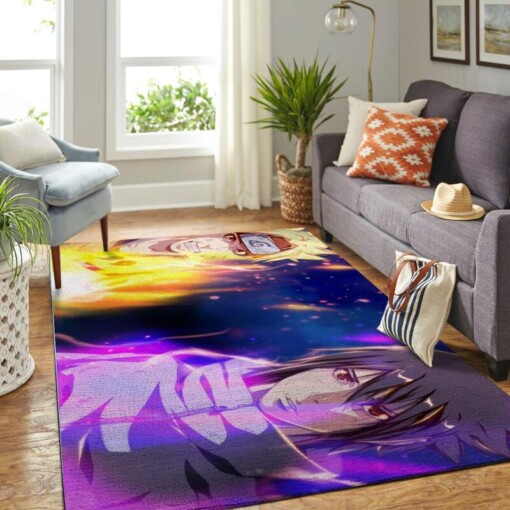 Naruto Themed Living Room Area Rug