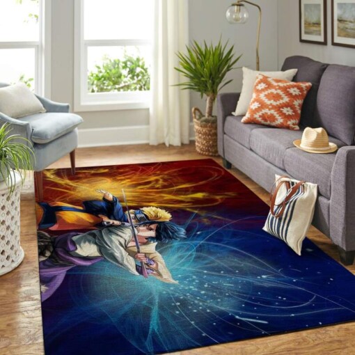 Naruto Themed Living Room Area Rug