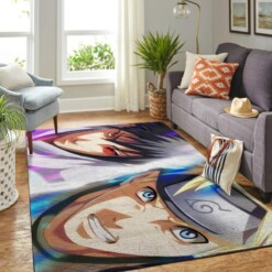 Naruto Themed Living Room Area Rug