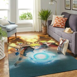 Naruto Themed Living Room Area Rug