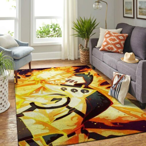 Naruto Themed Living Room Area Rug