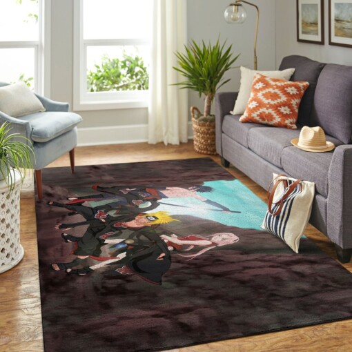 Naruto Themed Living Room Area Rug