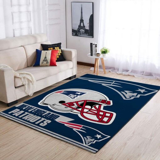 New England Patriots Living Room Area Rug