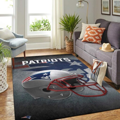 New England Patriots Living Room Area Rug