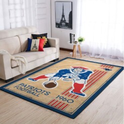 New England Patriots Living Room Area Rug