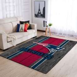 New England Patriots Living Room Area Rug