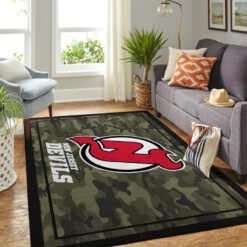 New Jersey Devils Living Room Area Rug