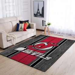 New Jersey Devils Living Room Area Rug