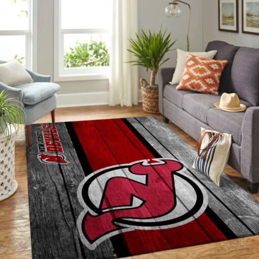 New Jersey Devils Living Room Area Rug