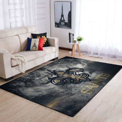 New Orleans Saints Living Room Area Rug