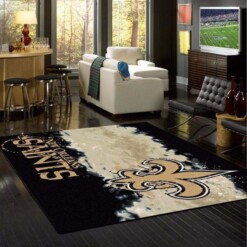 New Orleans Saints Living Room Area Rug