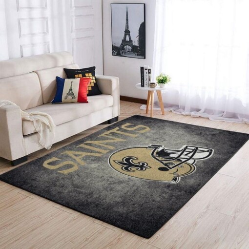 New Orleans Saints Living Room Area Rug