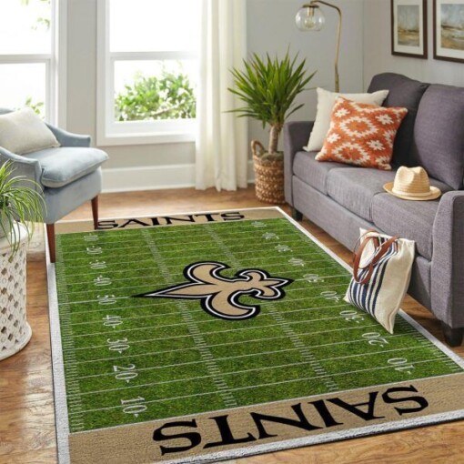 New Orleans Saints Living Room Area Rug