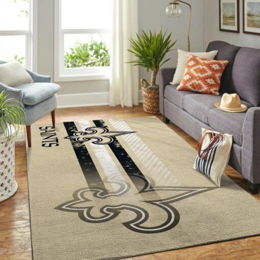 New Orleans Saints Living Room Area Rug