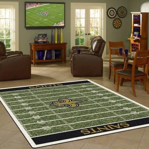 New Orleans Saints Living Room Area Rug