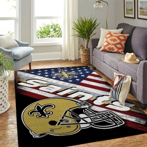 New Orleans Saints Living Room Area Rug