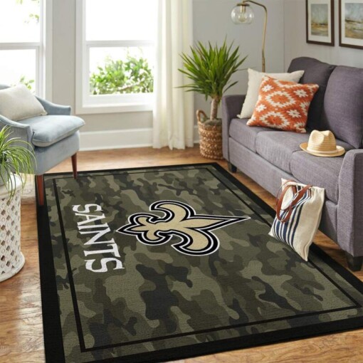 New Orleans Saints Living Room Area Rug