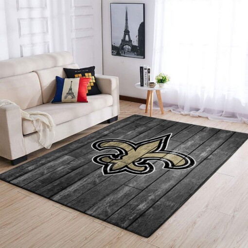 New Orleans Saints Living Room Area Rug