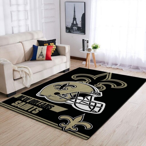 New Orleans Saints Living Room Area Rug