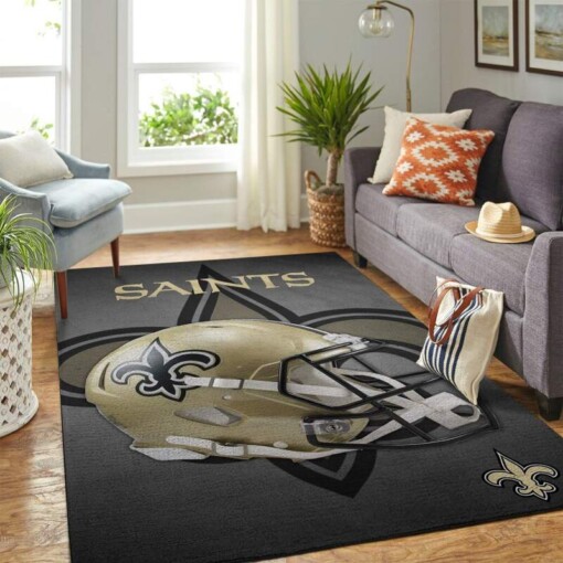 New Orleans Saints Living Room Area Rug