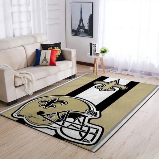 New Orleans Saints Living Room Area Rug