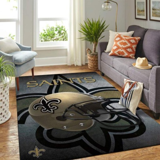 New Orleans Saints Living Room Area Rug