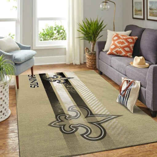 New Orleans Saints Living Room Area Rug