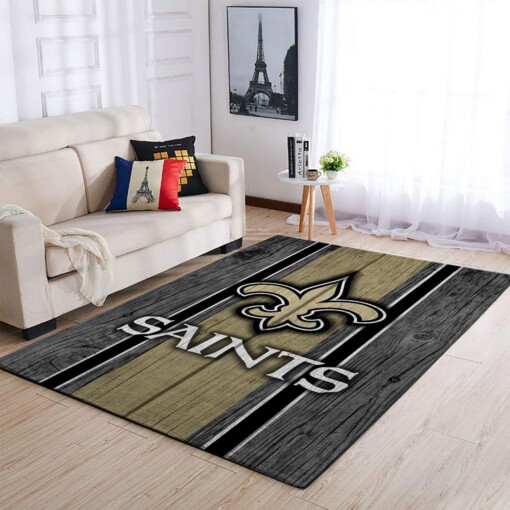 New Orleans Saints Living Room Area Rug