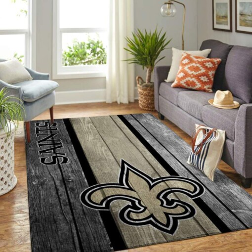 New Orleans Saints Living Room Area Rug