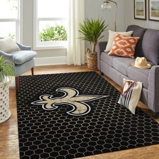 New Orleans Saints Living Room Area Rug