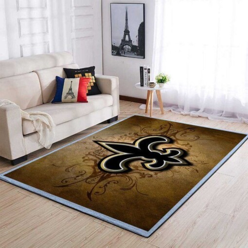 New Orleans Saints Living Room Area Rug