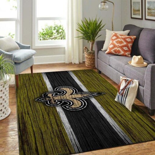 New Orleans Saints Living Room Area Rug